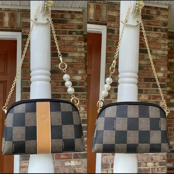NWOT RARE💝Auth💝FENDI Zucchino Zucca Checkered Damier Monogram Clutch/Pochette✨ - Picture 5 of 13